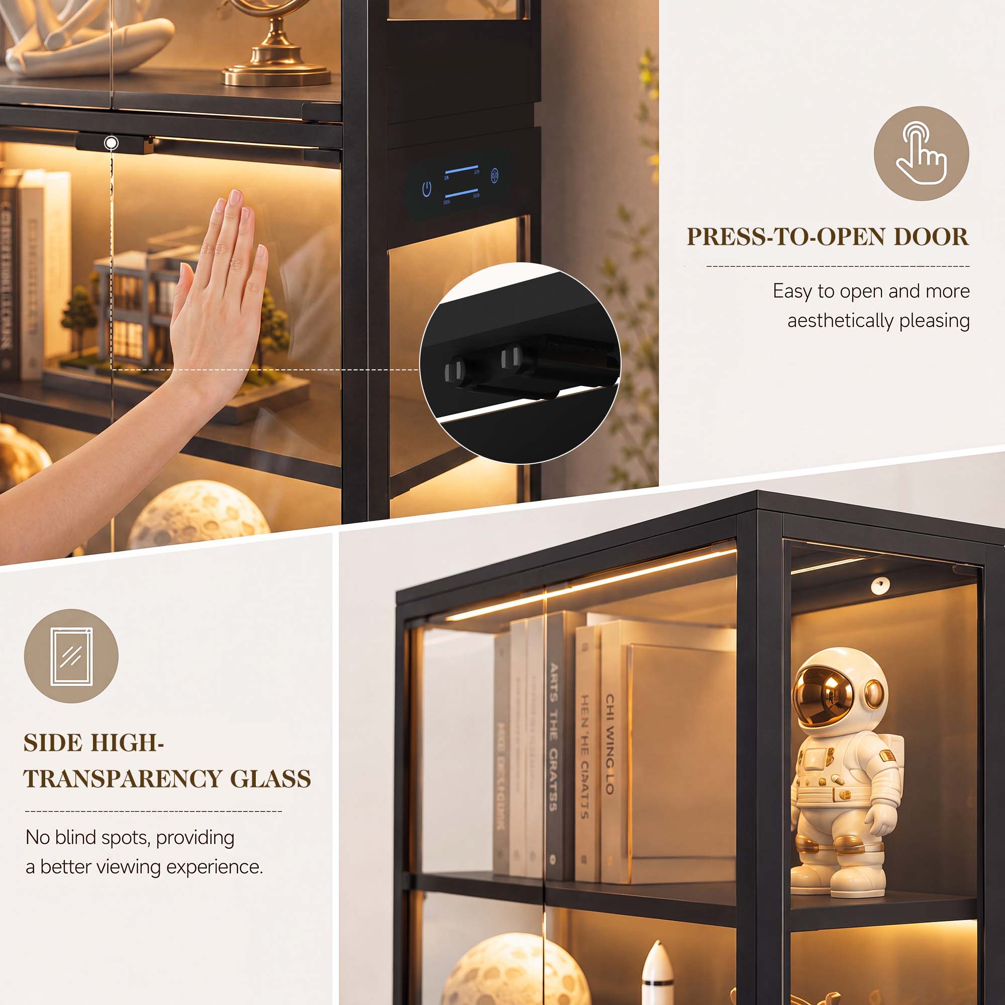 TCGBKAF 5‑Tier Display Cabinet - Lighting review and price