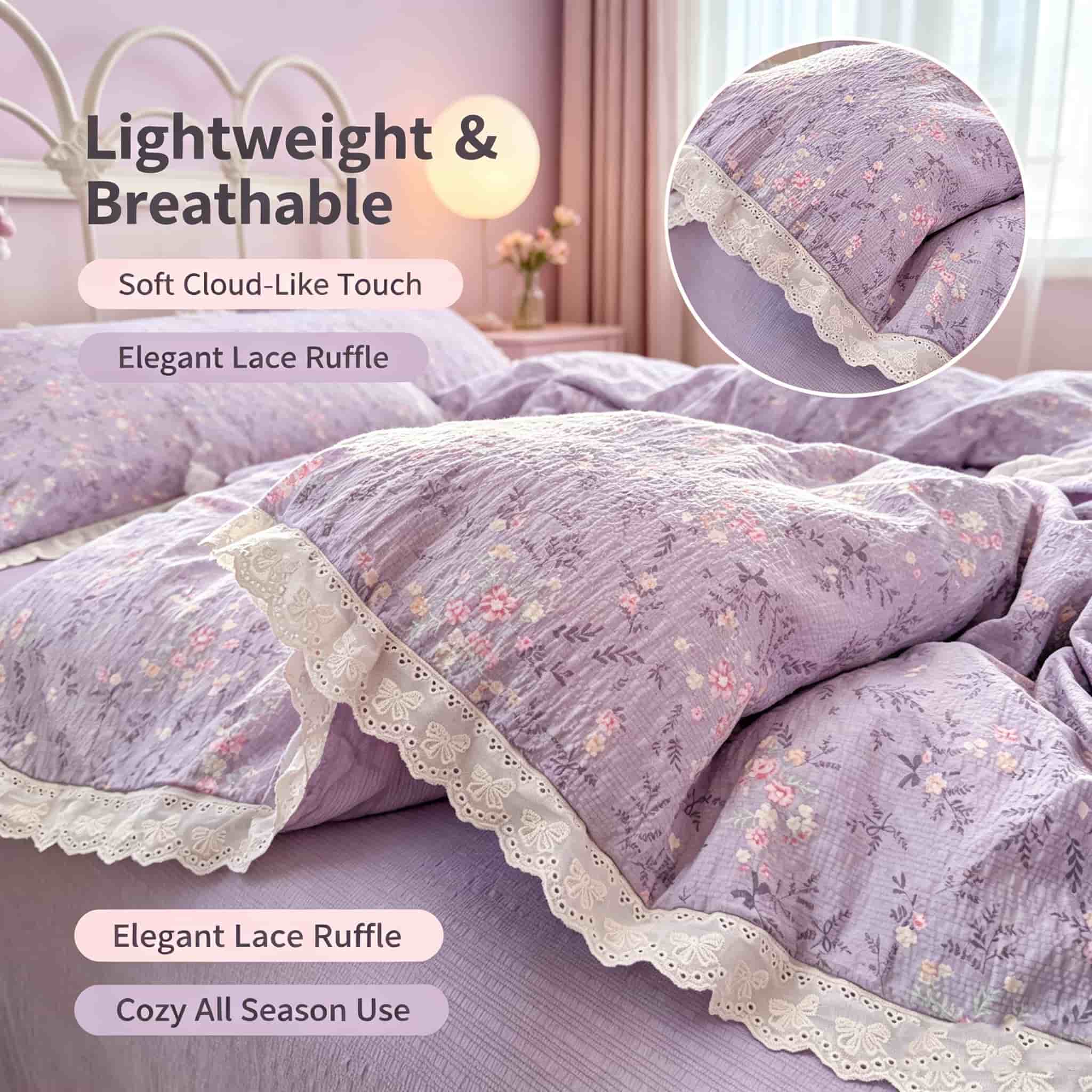 Aesthetic Cottagecore Bedding  - Aesthetic Floral Duvet Cover review and price