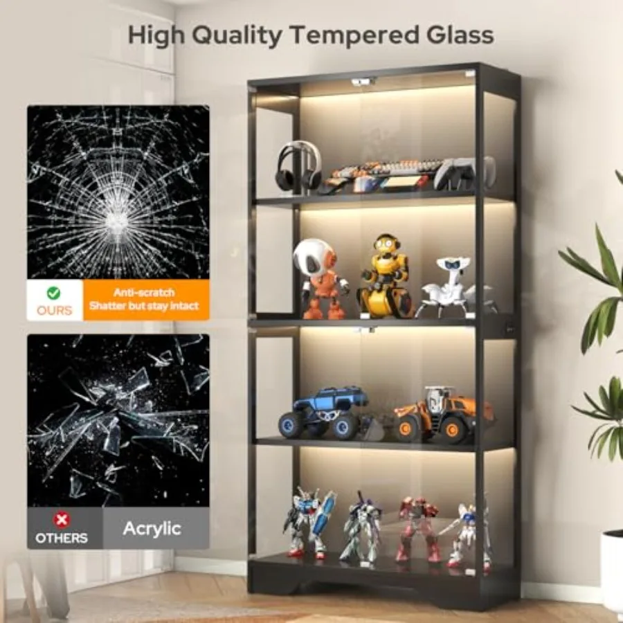 Display Cabinet with Glass Doo - Lighting review and price