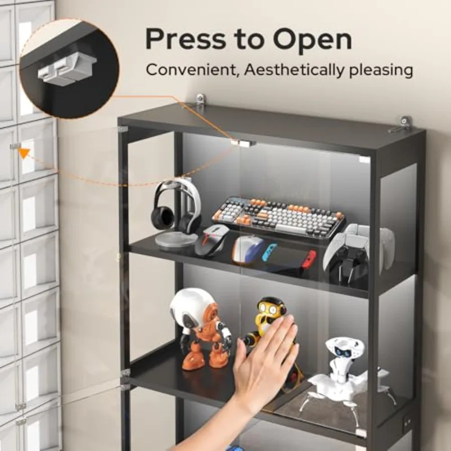 Display Cabinet with Glass Doo - Lighting review and price