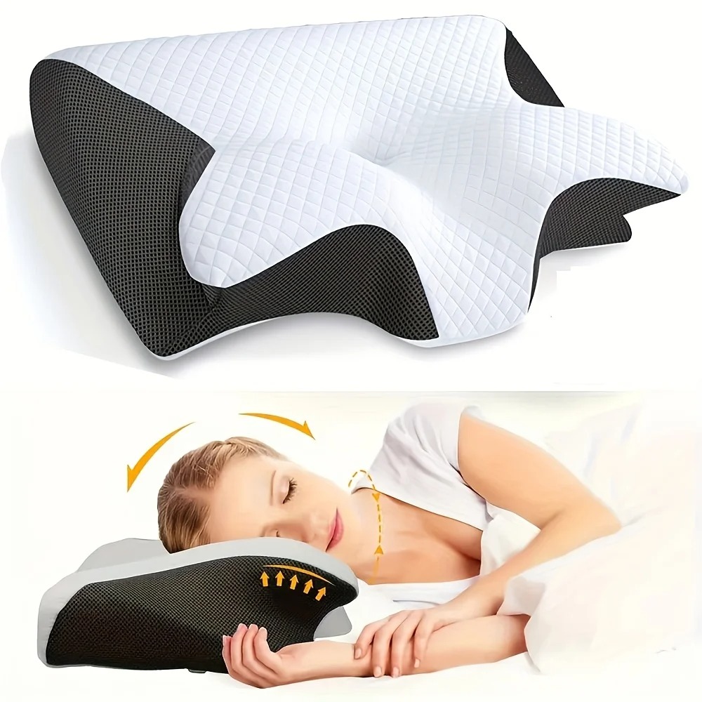 1pc Memory Foam Cervical Pillo - Memory Foam Orthopedic Pillow Neck Pain review and price