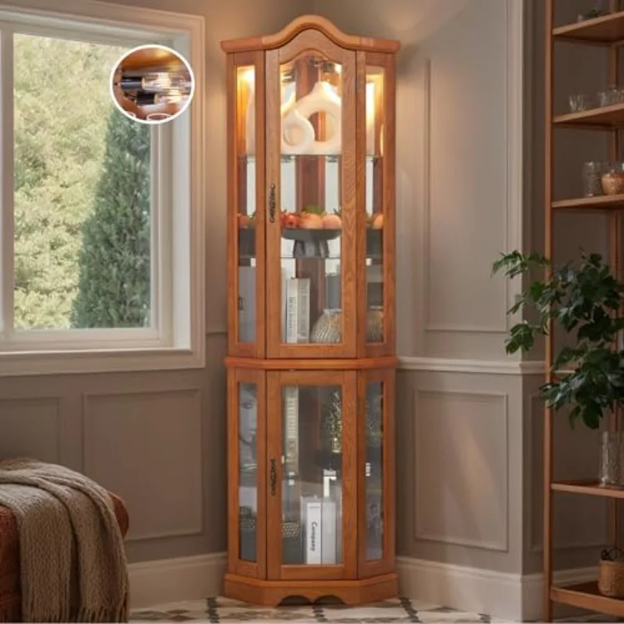 Corner curio cabinet for bar a - Lighting review and price