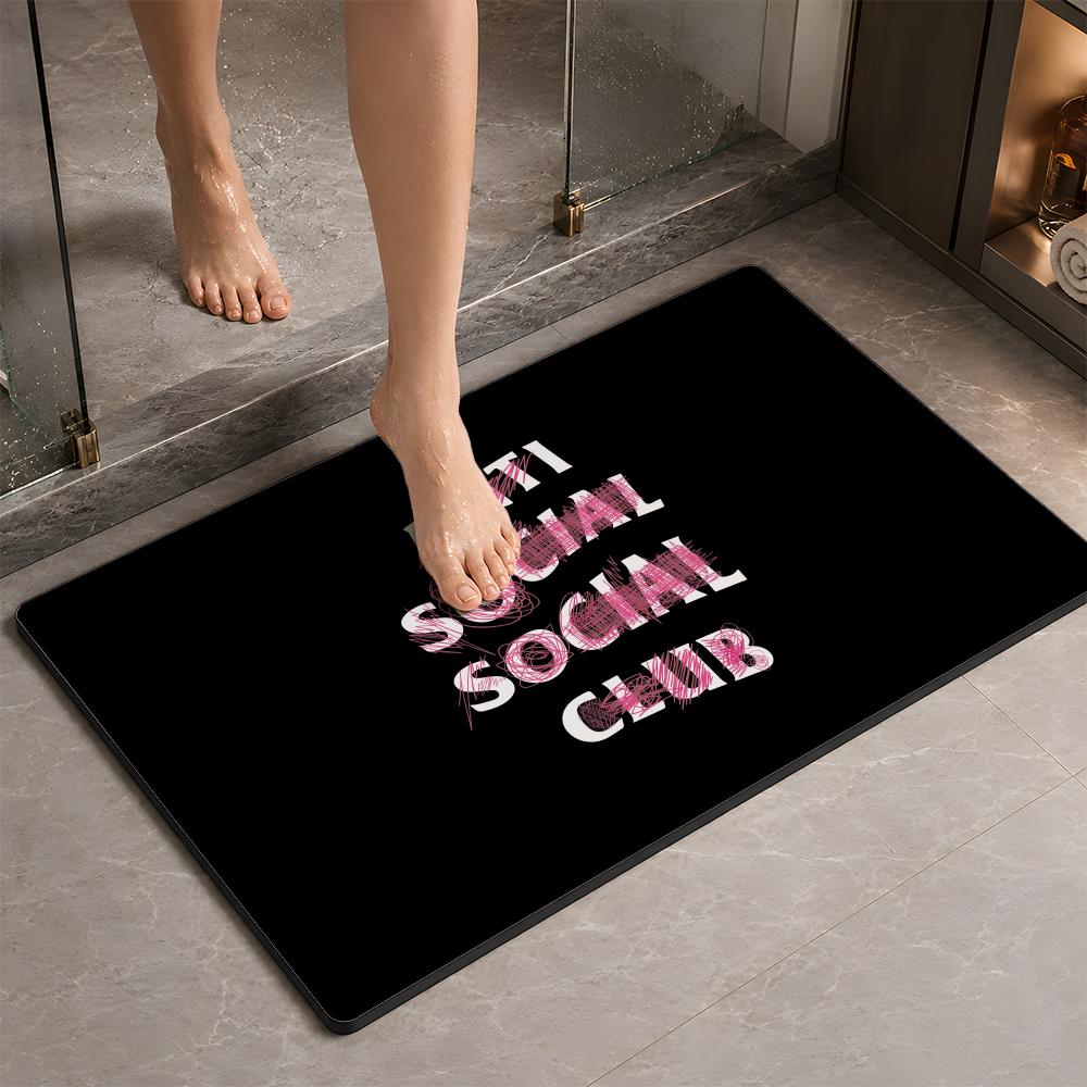 Fashion A ANTI SOCIAL SOCIAL C - Quick Dry Diatomite Bath Mat review and price