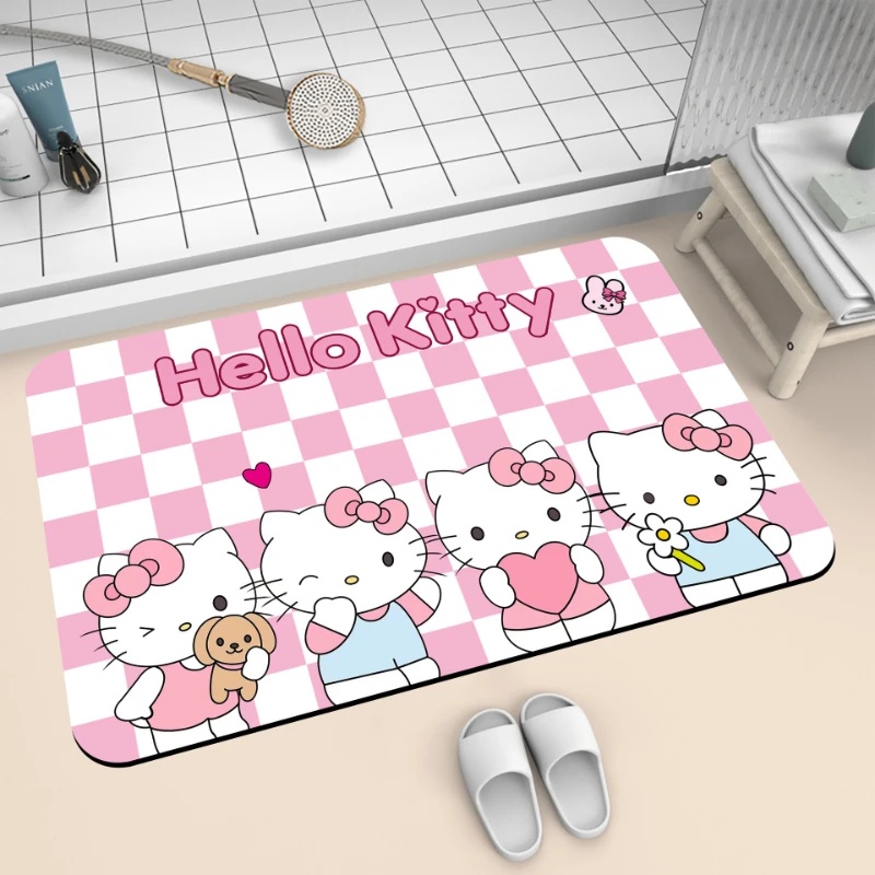 Hello Kitty Strawberry & Bear  - Quick Dry Diatomite Bath Mat review and price