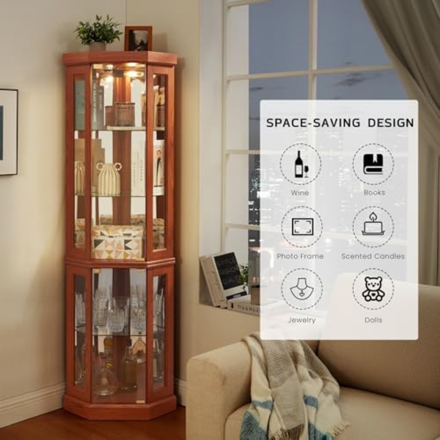 Corner curio cabinet for livin - Storage & Organization review and price