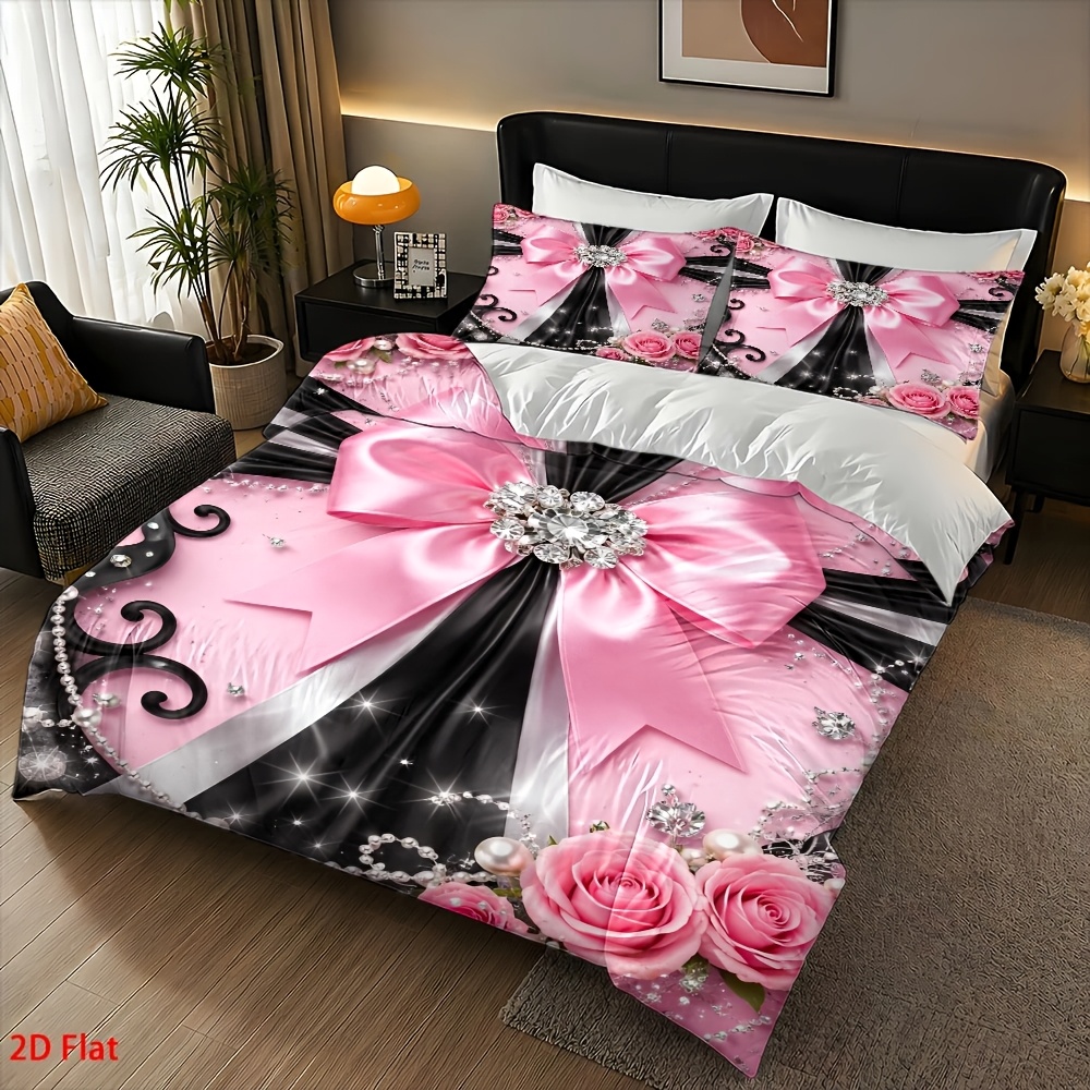3-Piece Fashionable Black and  - Duvet Cover Sets With Zipper review and price