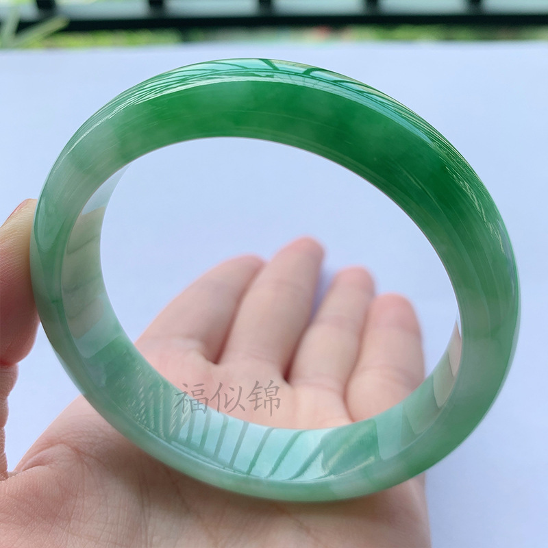 Old Mine Icy Jadeite Bracelet, - Lighting review and price