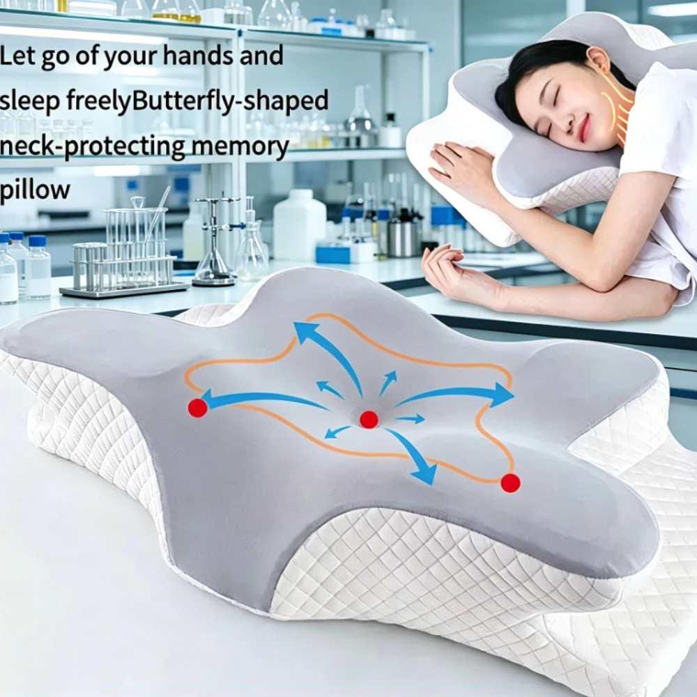 Butterfly Memory Foam Neck Pil - Memory Foam Orthopedic Pillow Neck Pain review and price