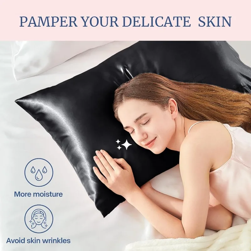 Multi-size Satin Pillowcase fo - Satin Silk Pillowcase Hair Skin review and price