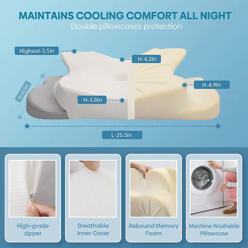 Odorless Orthopedic Memory Foa - Memory Foam Orthopedic Pillow Neck Pain review and price