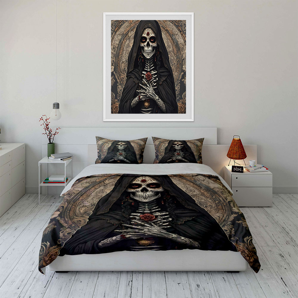 Dark Death Saint and Rose Patt - Duvet Cover Sets With Zipper review and price
