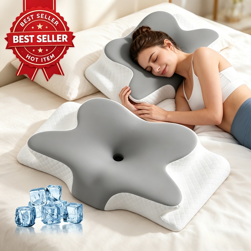 Summer Cooling Butterfly Memor - Memory Foam Orthopedic Pillow Neck Pain review and price