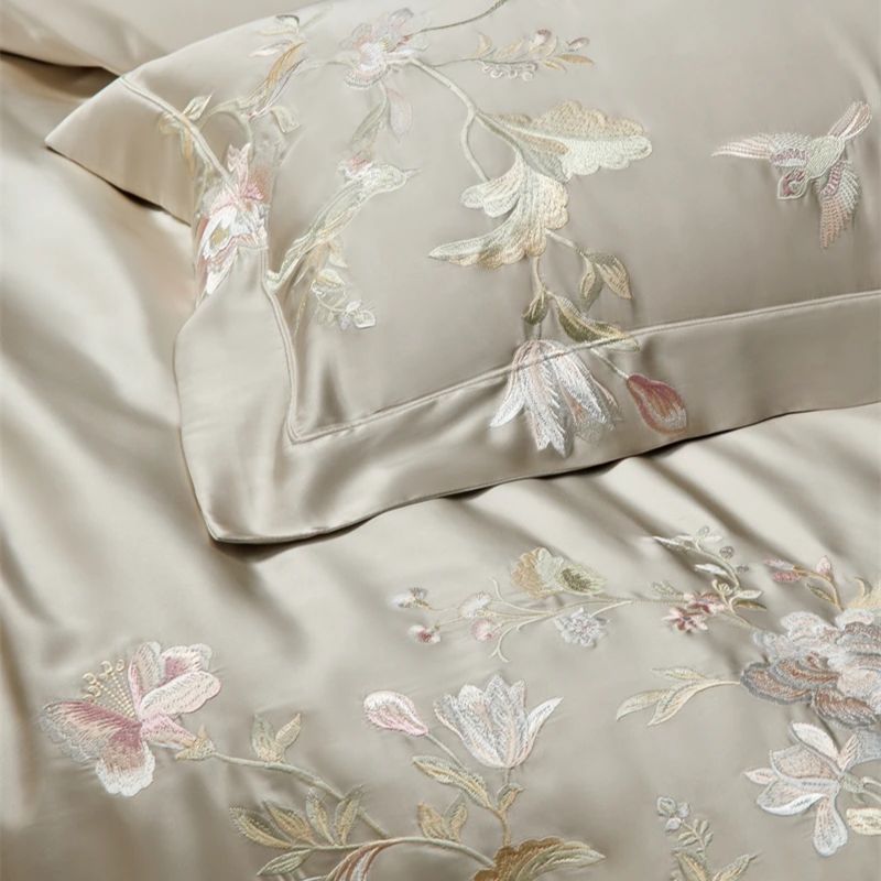 High Precision Brocade Lyocell - Aesthetic Floral Duvet Cover review and price