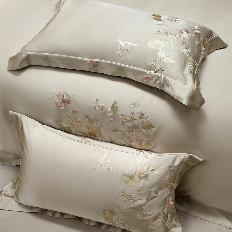 High Precision Brocade Lyocell - Aesthetic Floral Duvet Cover review and price