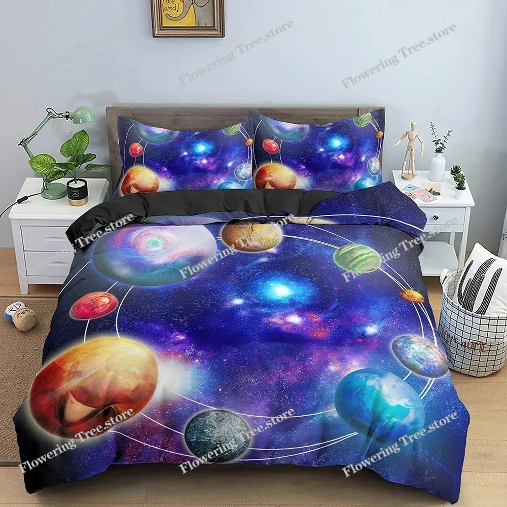Galaxy Space Bedding Set 3D Un - Duvet Cover Sets With Zipper review and price